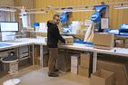 Treston TP Arbeitstisch als Packtisch in der Logistikumgebung